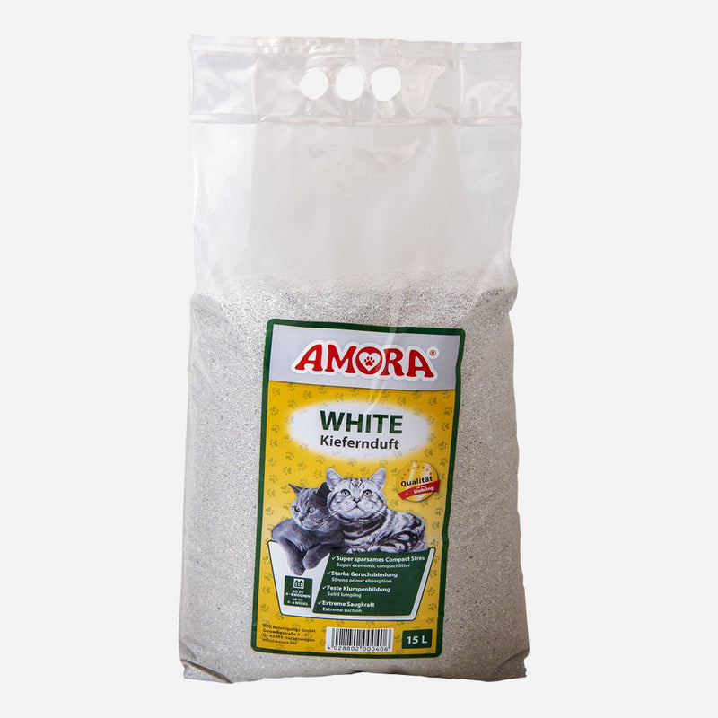 Amora Katzenstreu White Compact Kiefernduft - Fresh Fellow - 4028802000406