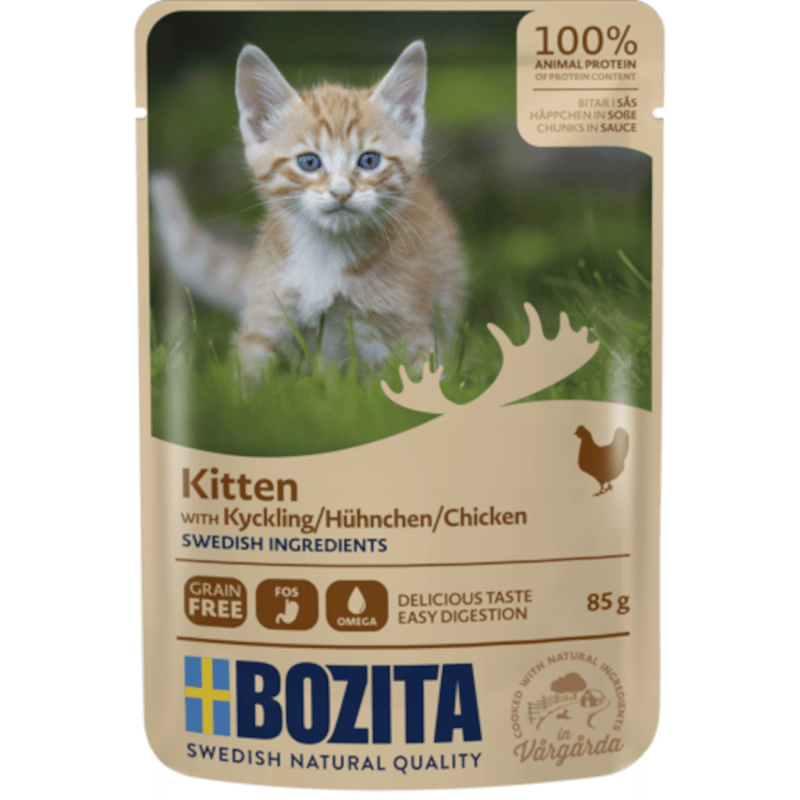 Bozita Häppchen in Sauce Pouch Kitten mit Huhn - Fresh Fellow - 57300330036204