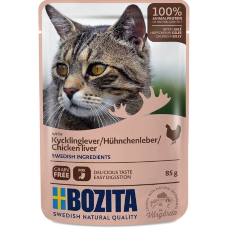 Bozita Häppchen in Gelee Pouch mit Hühnchenleber - Fresh Fellow - 7300330036308