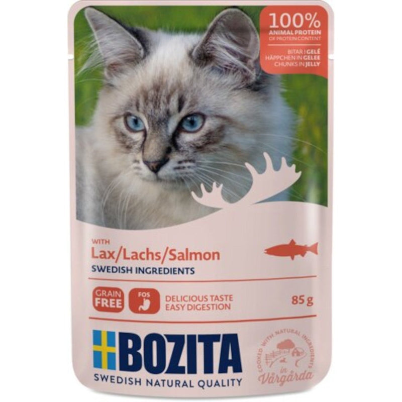 Bozita Häppchen in Gelee Pouch mit Lachs - Fresh Fellow - 7300330036346