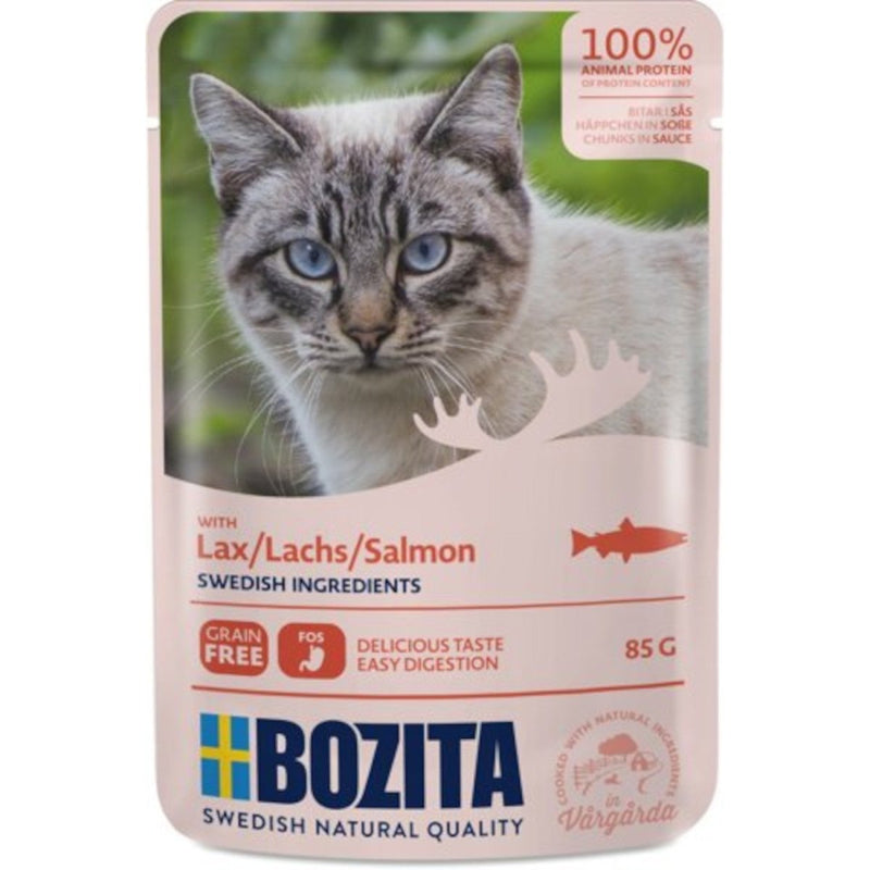 Bozita Häppchen in Sauce Pouch mit Lachs - Fresh Fellow - 7300330036143
