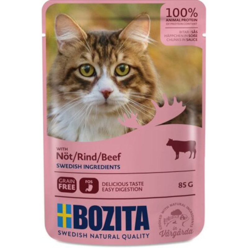 Bozita Häppchen in Sauce Pouch mit Rind - Fresh Fellow - 7300330036129
