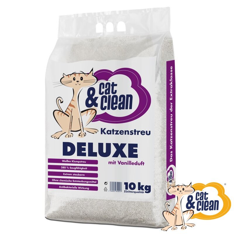 Cat & Clean Katzenstreu Deluxe mit Vanilleduft - Fresh Fellow - 4260031840013
