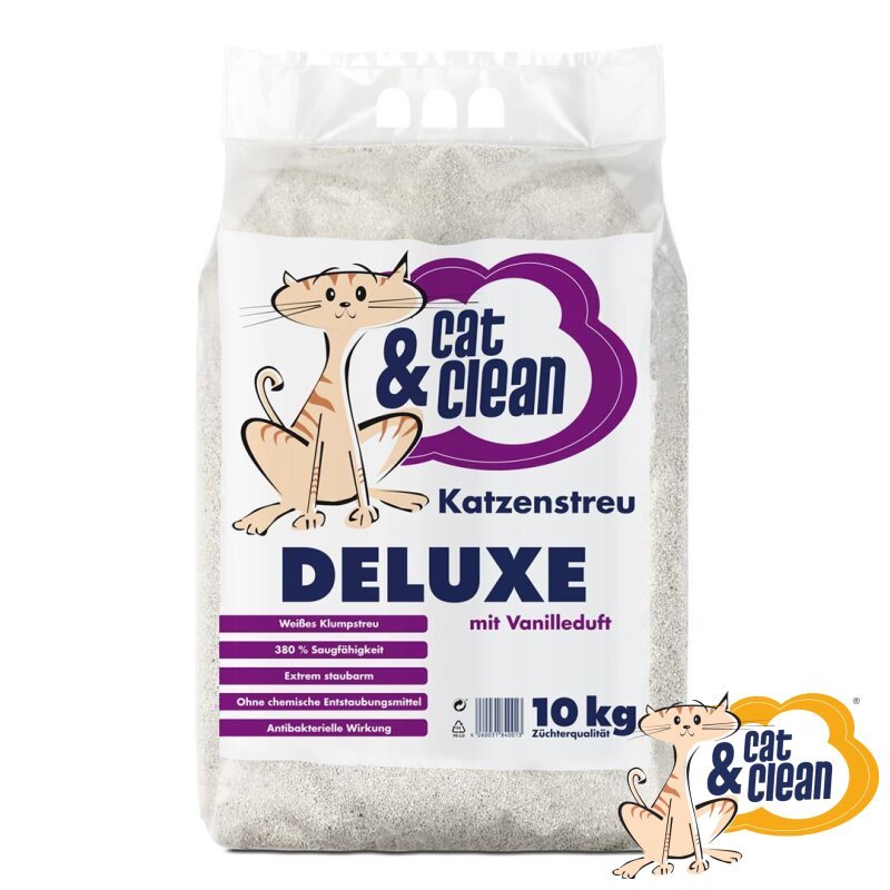 Cat & Clean Katzenstreu Deluxe mit Vanilleduft - Fresh Fellow - 4260031840013