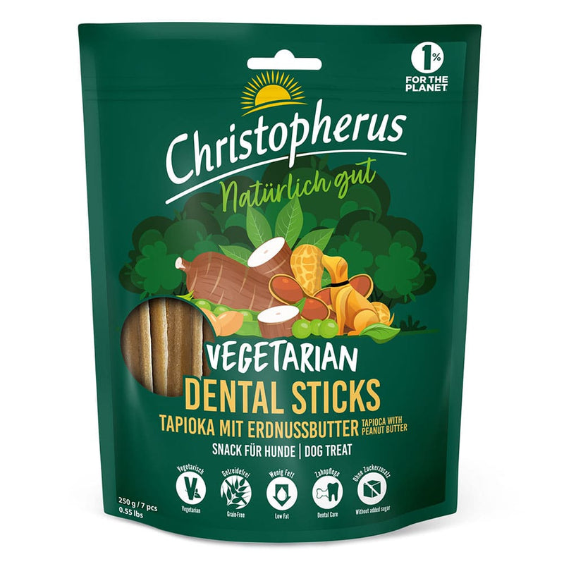 Christopherus Vegetarian Dental Sticks Tapioka & Erdnussbutter