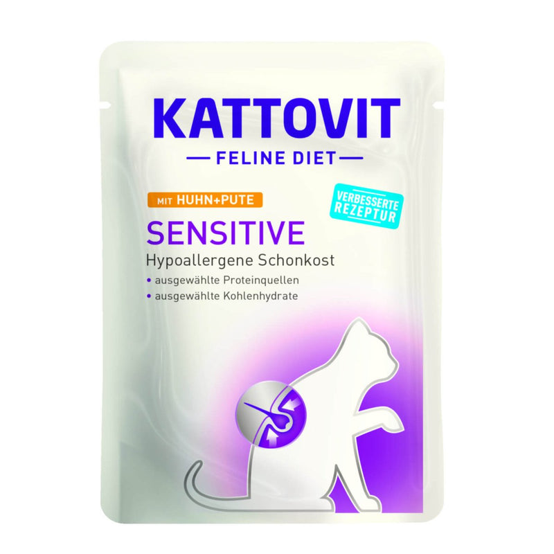 Kattovit Feline Diet Pouch Sensitive mit Huhn & Pute - Fresh Fellow - 4000158672391