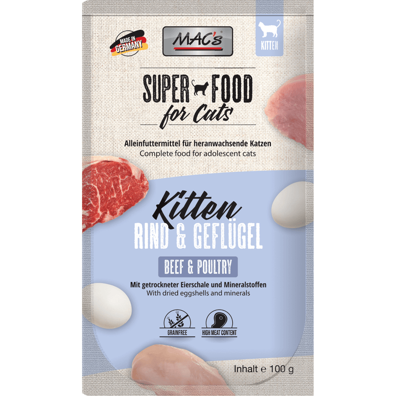 MACs Cat Pouch Kitten Rind & Geflügel