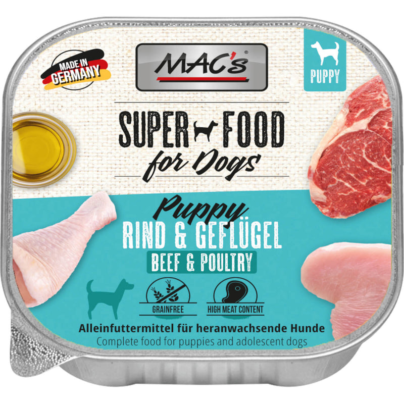 MACs Dog Schale Puppy Rind & Geflügel