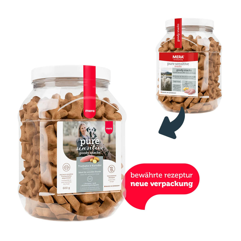 Mera Pure Sensitive Goody Snacks Truthahn & Kartoffel neues Design