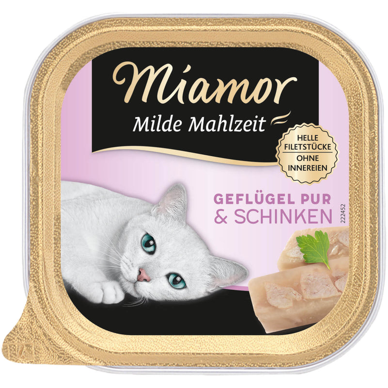 Miamor Milde Mahlzeit Geflügel Pur & Schinken - Fresh Fellow - 4000158750631