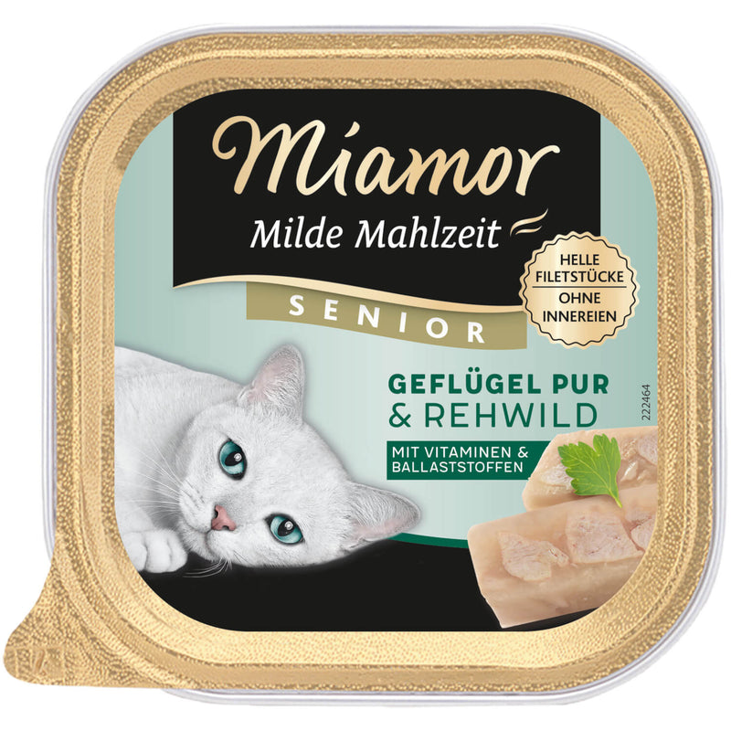 Miamor Milde Mahlzeit Senior Geflügel Pur & Rehwild