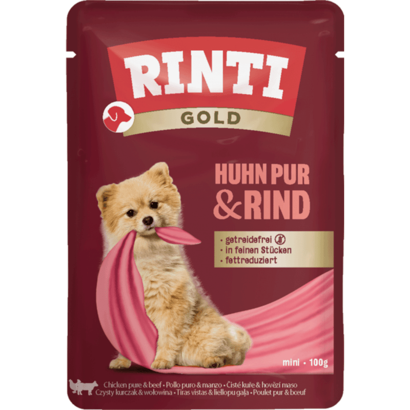 Rinti Gold Pouch Huhn Pur & Rind - Fresh Fellow - 4000158830029