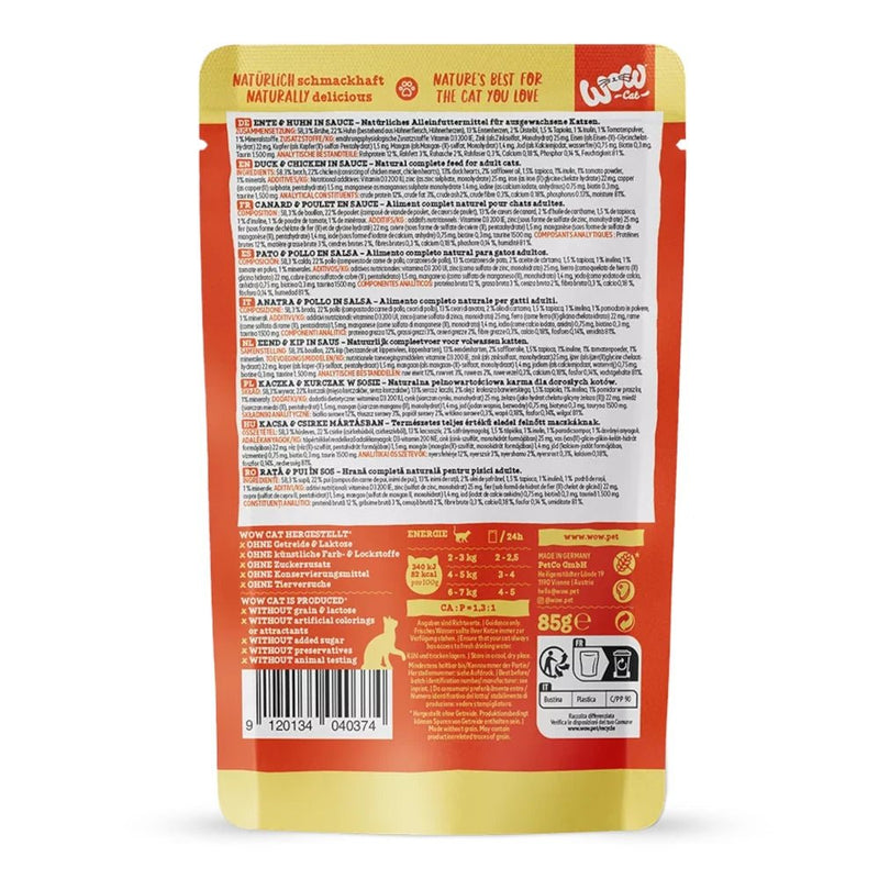 WOW Cat Filets Ente & Huhn in Sauce - Fresh Fellow - 9120134040367
