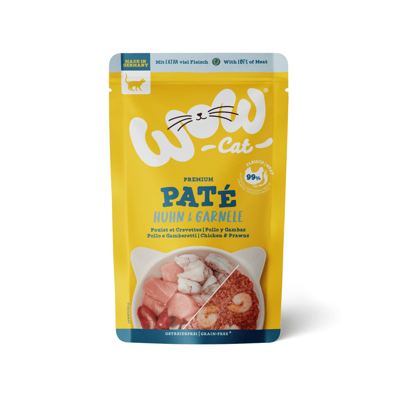 WOW Cat Adult Paté Huhn & Garnele