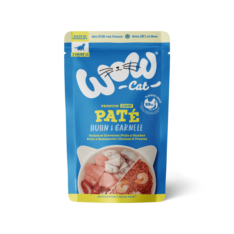 WOW Cat Junior Paté Huhn & Garnele