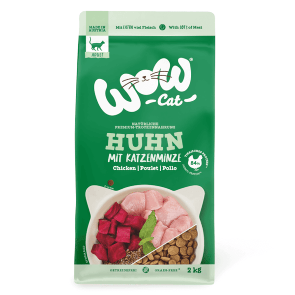 WOW Cat Adult Trockenfutter Huhn mit Katzenminze