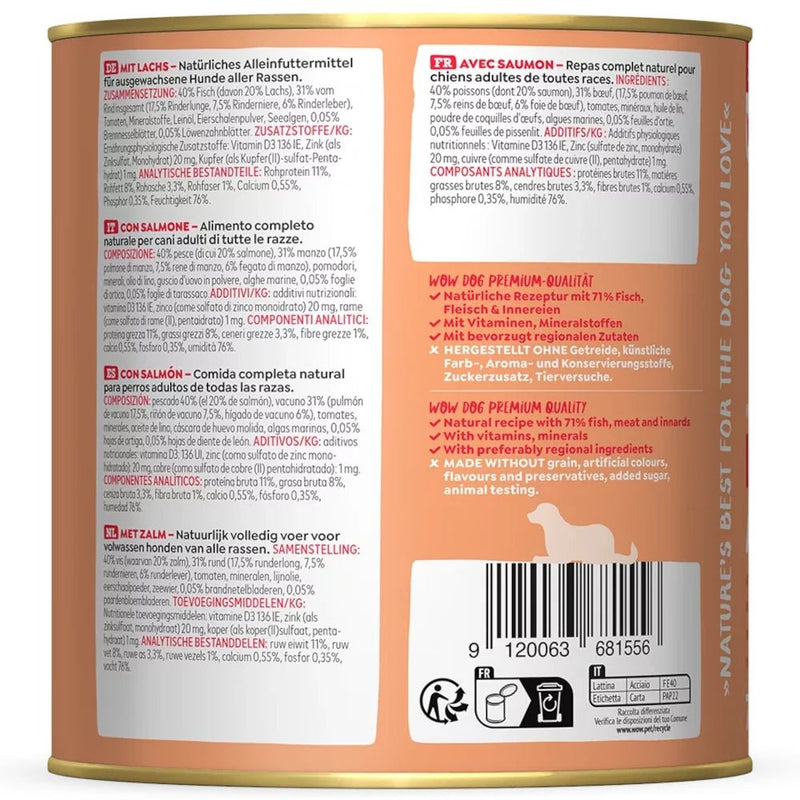 WOW Dog Adult Lachs mit Löwenzahn & Brennnessel - Fresh Fellow - 9120063681839