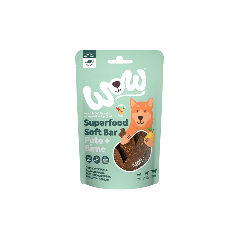 WOW Dog Superfood Soft Bar Pute & Birne