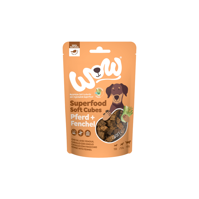 WOW Dog Superfood Soft Cubes Pferd & Fenchel