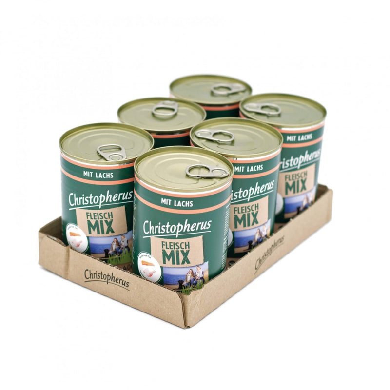 Christopherus Fleischmix mit Lachs 6x400g Karton