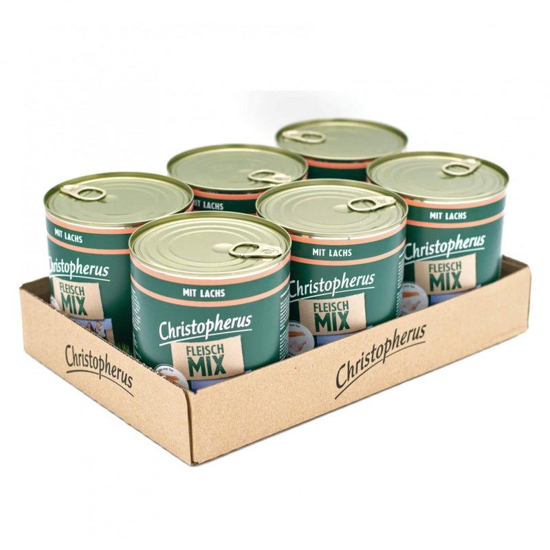 Christopherus Fleischmix mit Lachs 6x800g Karton