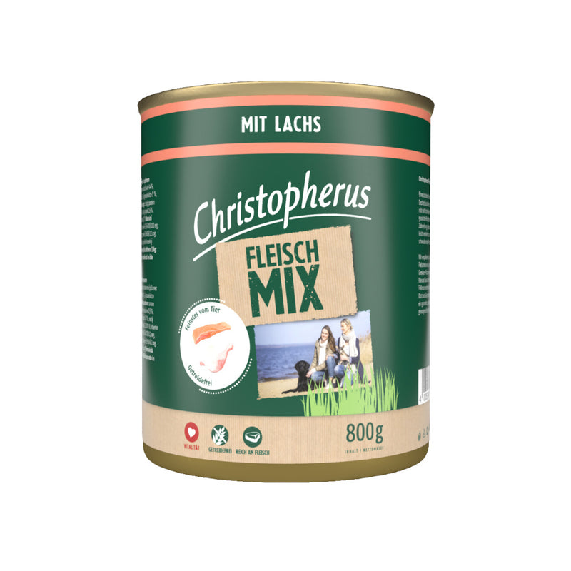 Christopherus Fleischmix mit Lachs 800g Dose