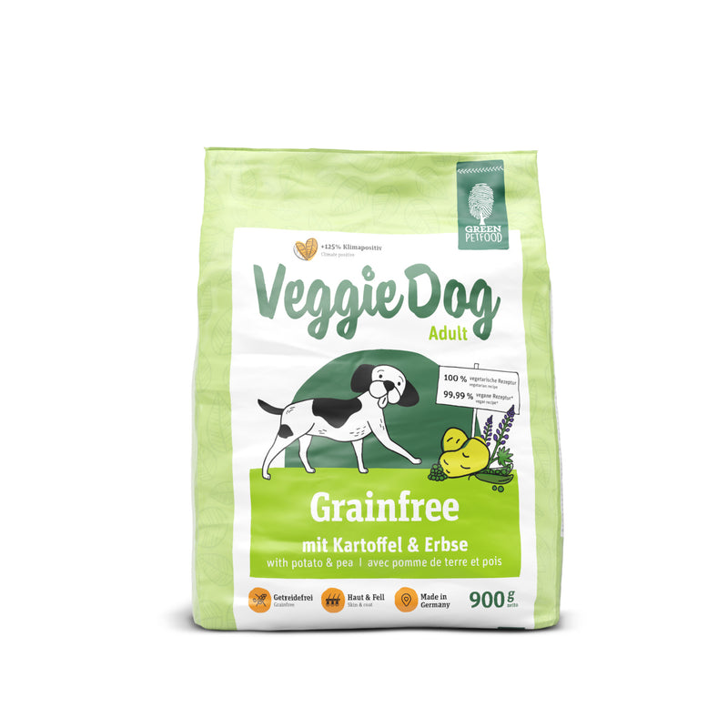 Green Petfood VeggieDog Grainfree 900g Beutel frontal