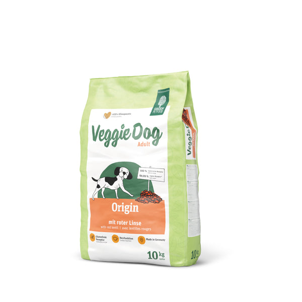 Green Petfood VeggieDog Origin 10kg Sack seitlich
