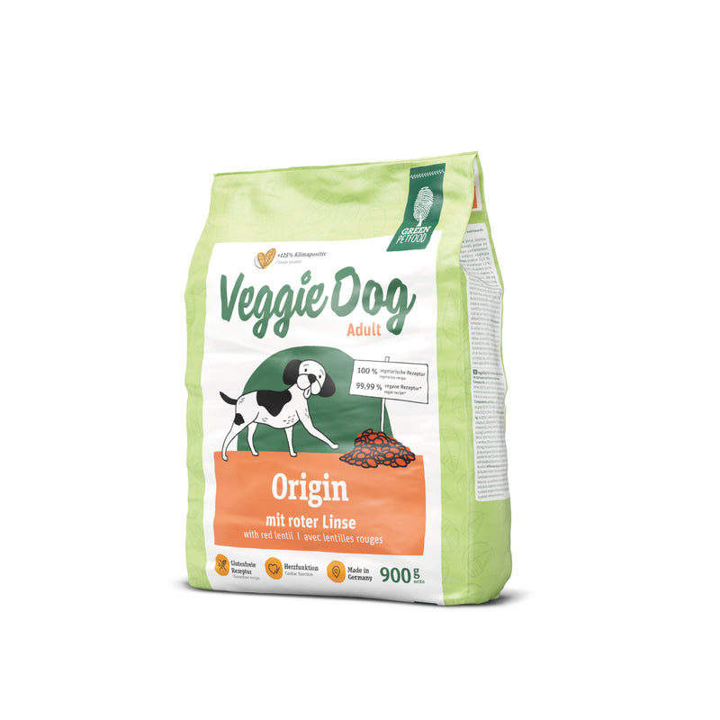 Green Petfood VeggieDog Origin 900g Beutel seitlich